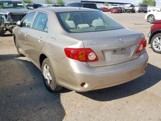 1NXBU40E29Z019232 - 2009 TOYOTA COROLLA BA GOLD photo 3