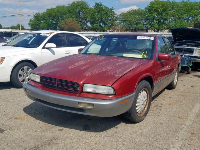 2G4WF52L6S1433886 - 1995 BUICK REGAL GRAN BURGUNDY photo 2