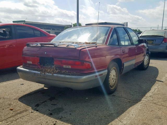 2G4WF52L6S1433886 - 1995 BUICK REGAL GRAN BURGUNDY photo 4