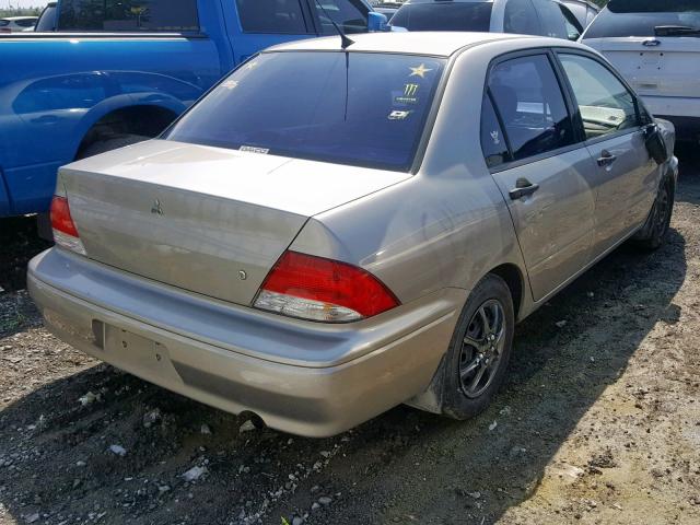 JA3AJ26E73U604558 - 2003 MITSUBISHI LANCER ES BEIGE photo 4