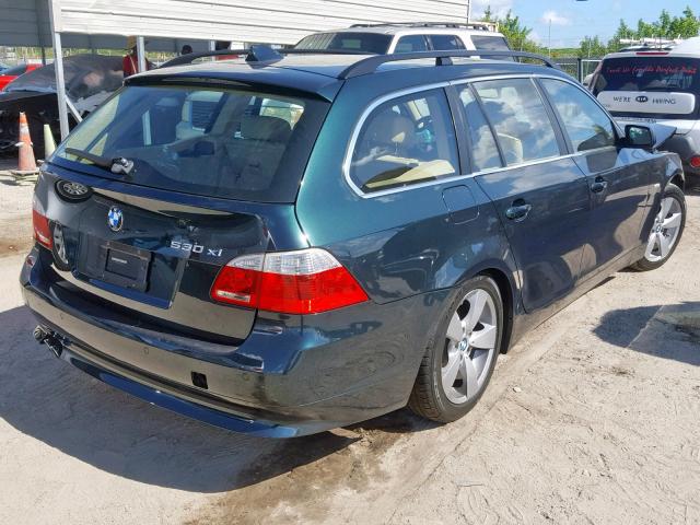 WBANN73527CN04482 - 2007 BMW 530 XIT GREEN photo 4