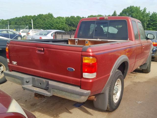 1FTZR15X9WPA76048 - 1998 FORD RANGER SUP RED photo 4