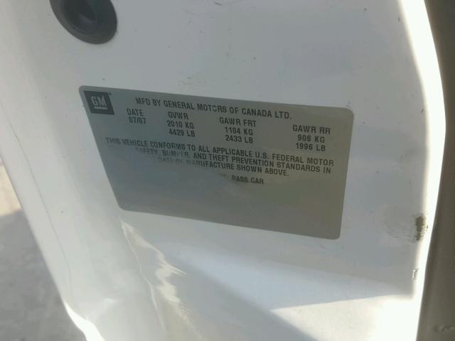 2G2WP552681124565 - 2008 PONTIAC GRAND PRIX თეთრი ფოტო 10