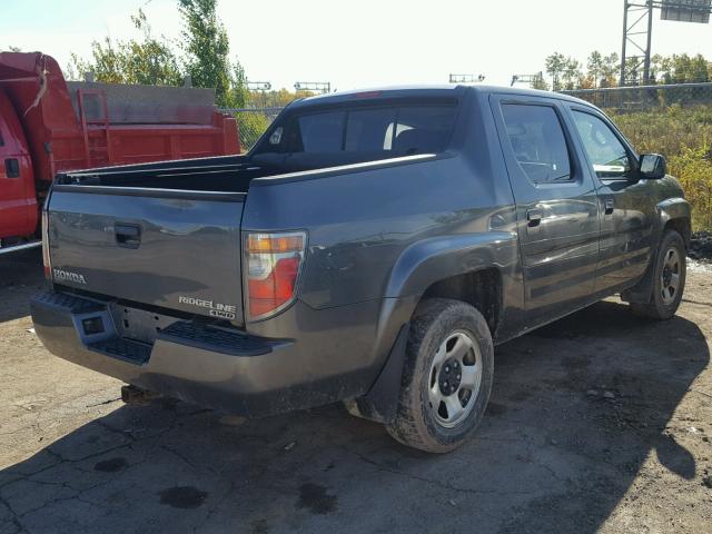 2HJYK16418H002128 - 2008 HONDA RIDGELINE GRAY photo 4