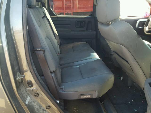 2HJYK16418H002128 - 2008 HONDA RIDGELINE GRAY photo 6