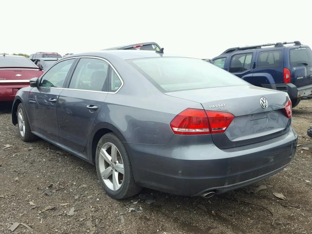 1VWBP7A35CC039866 - 2012 VOLKSWAGEN PASSAT SE GRAY photo 3