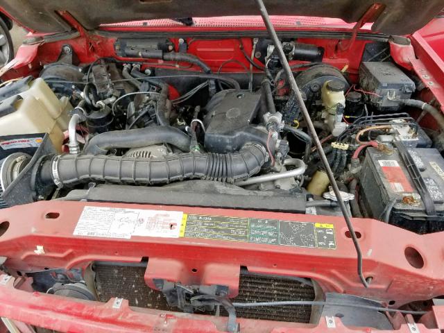 1FTYR14U35PA28434 - 2005 FORD RANGER SUP RED photo 7