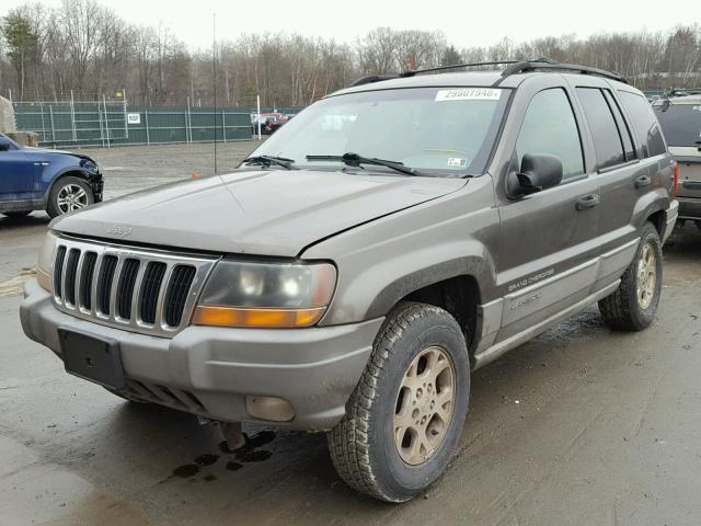 1J4GW48S8YC132857 - 2000 JEEP GRAND CHER GRAY photo 2