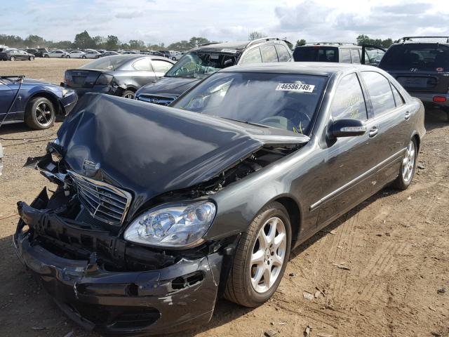 WDBNG84J54A414196 - 2004 MERCEDES-BENZ S 500 4MAT BLACK photo 2