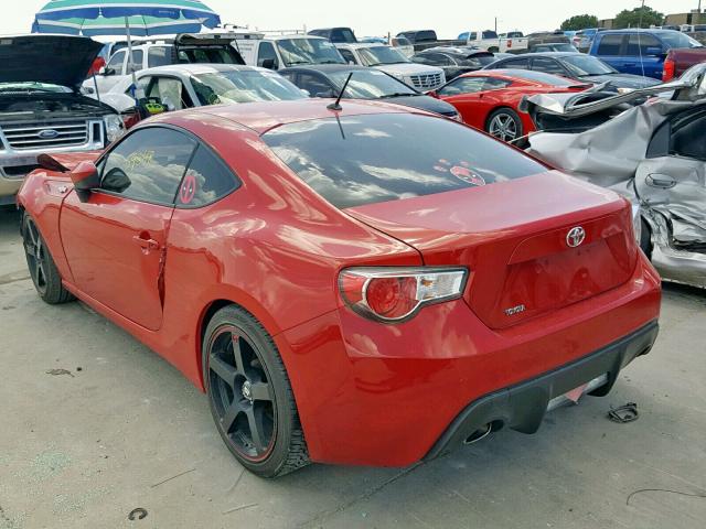 JF1ZNAA11D1712707 - 2013 TOYOTA FR-S RED photo 3