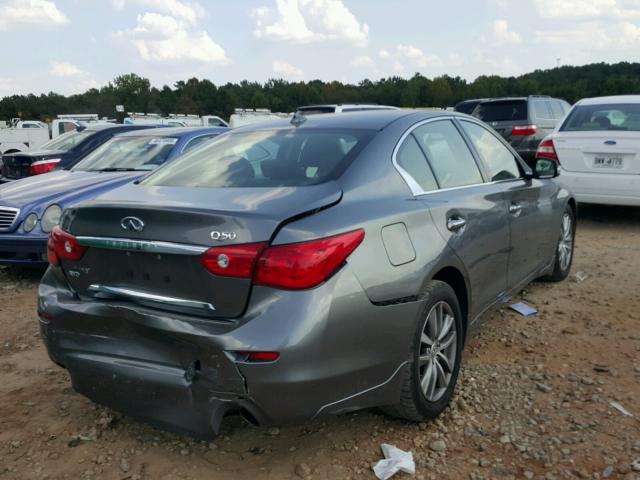 JN1BV7AR7EM700987 - 2014 INFINITI Q50 BASE GRAY photo 4