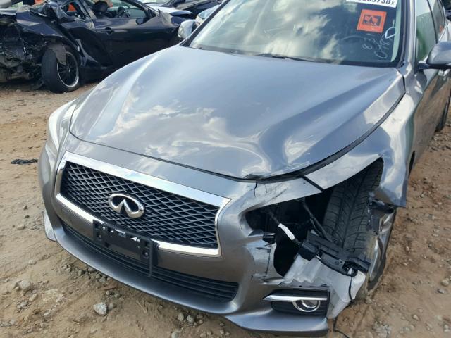 JN1BV7AR7EM700987 - 2014 INFINITI Q50 BASE GRAY photo 9