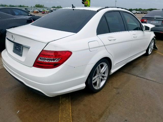 WDDGF4HB8EA965562 - 2014 MERCEDES-BENZ C 250 WHITE photo 4