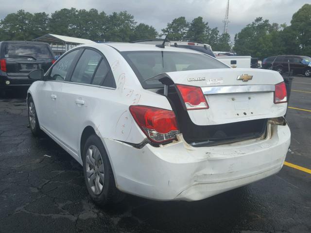 1G1PC5SH6C7220821 - 2012 CHEVROLET CRUZE LS WHITE photo 3