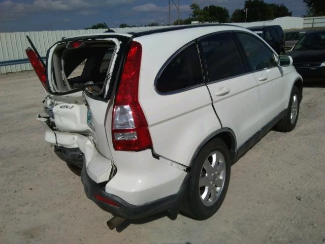 JHLRE38727C028017 - 2007 HONDA CR-V EXL WHITE photo 4