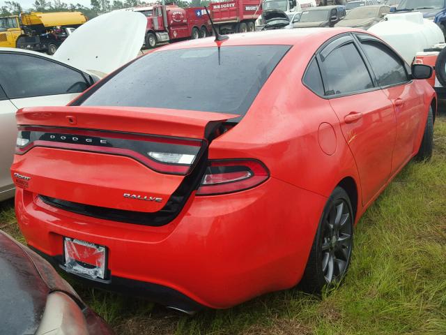 1C3CDFBB4GD643767 - 2016 DODGE DART SXT ORANGE photo 4