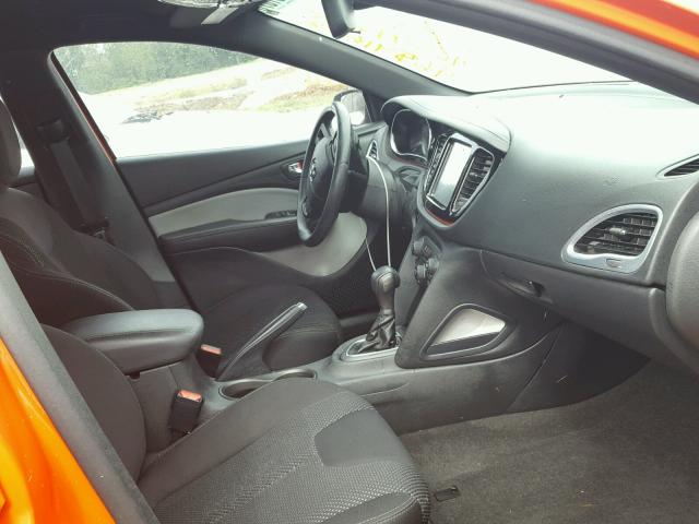 1C3CDFBB4GD643767 - 2016 DODGE DART SXT ORANGE photo 5