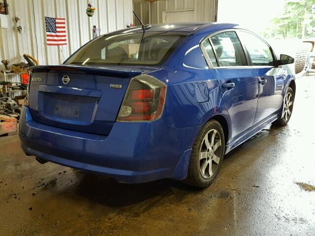 3N1AB6AP8CL756456 - 2012 NISSAN SENTRA 2.0 BLUE photo 4