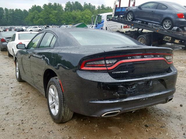 2C3CDXBG5KH644584 - 2019 DODGE CHARGER SX BLACK photo 3