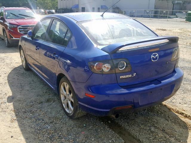 JM1BK323471616512 - 2007 MAZDA 3 S BLUE photo 3