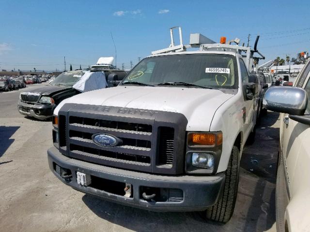 1FTWF30528EA26944 - 2008 FORD F350 SRW S WHITE photo 2