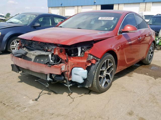 2G4GN5EX6E9200604 - 2014 BUICK REGAL PREM RED photo 2