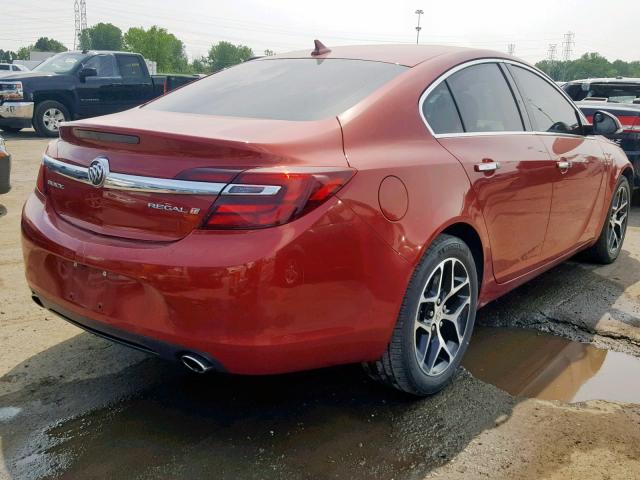 2G4GN5EX6E9200604 - 2014 BUICK REGAL PREM RED photo 4