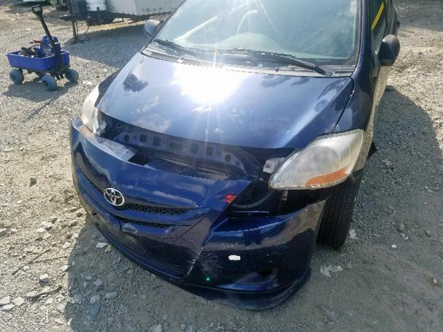 JTDBT923671053740 - 2007 TOYOTA YARIS BLUE photo 9