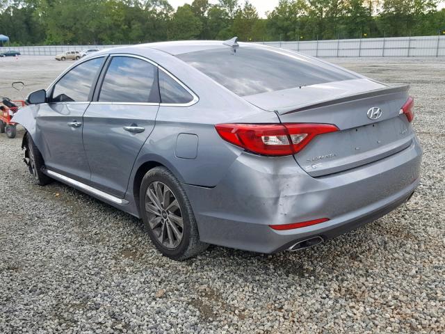 5NPE34AF5FH074873 - 2015 HYUNDAI SONATA SPO SILVER photo 3