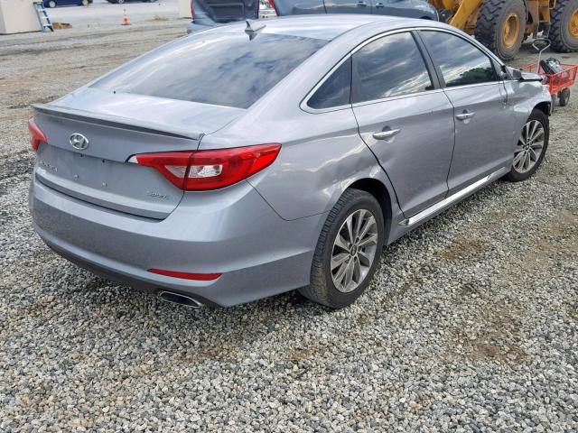 5NPE34AF5FH074873 - 2015 HYUNDAI SONATA SPO SILVER photo 4