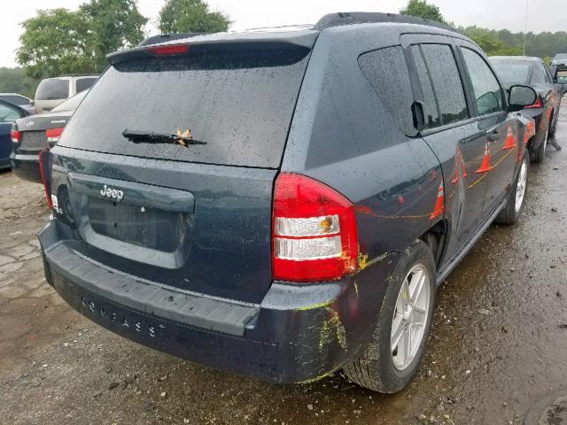 1J8FF47W47D265591 - 2007 JEEP COMPASS BLUE photo 4