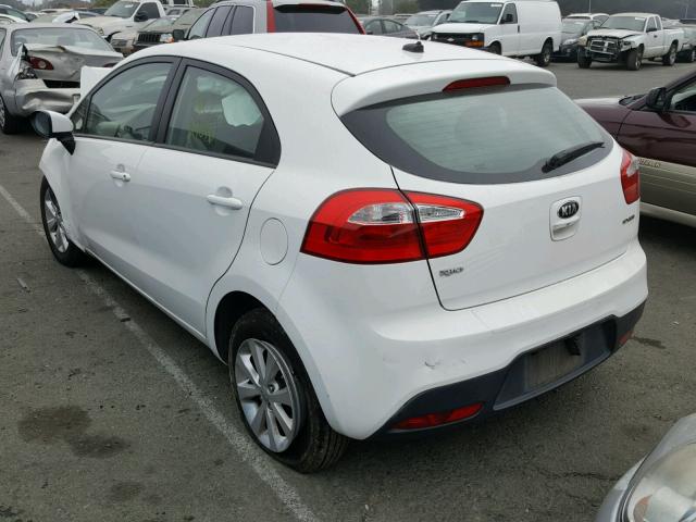 KNADN5A31D6169372 - 2013 KIA RIO EX WHITE photo 3