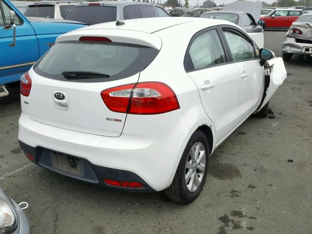 KNADN5A31D6169372 - 2013 KIA RIO EX WHITE photo 4