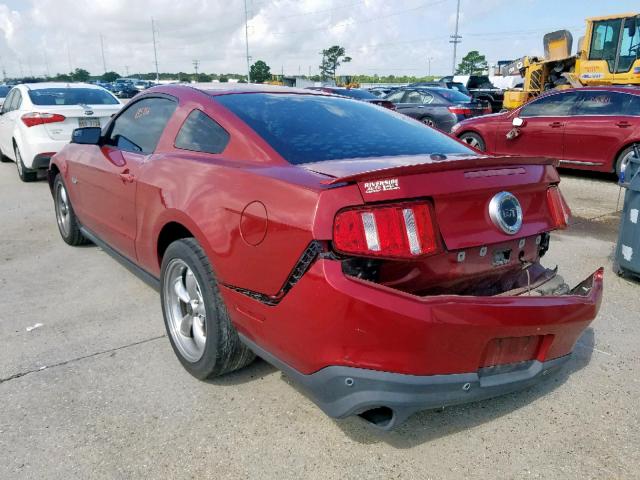 1ZVBP8CF3C5274400 - 2012 FORD MUSTANG GT RED photo 3