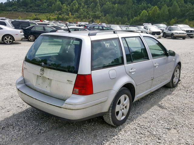 WVWSP61J03W097667 - 2003 VOLKSWAGEN JETTA GLS SILVER photo 4