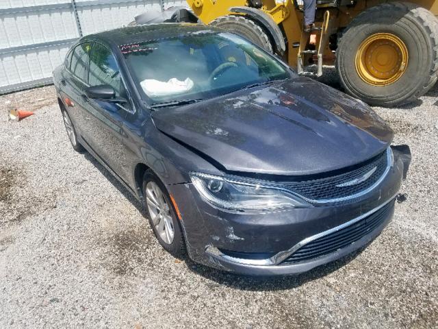 1C3CCCAB7GN133314 - 2016 CHRYSLER 200 LIMITE GRAY photo 1