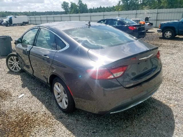 1C3CCCAB7GN133314 - 2016 CHRYSLER 200 LIMITE GRAY photo 3