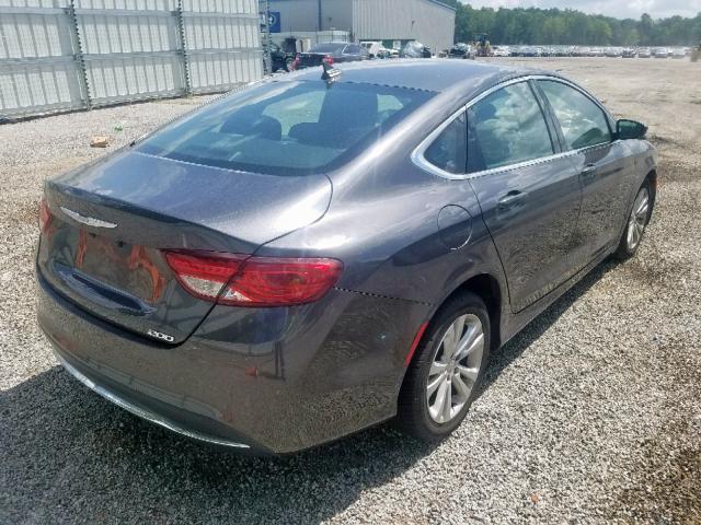 1C3CCCAB7GN133314 - 2016 CHRYSLER 200 LIMITE GRAY photo 4