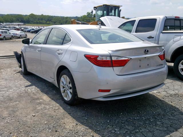 JTHBW1GG9E2072776 - 2014 LEXUS ES 300H SILVER photo 3