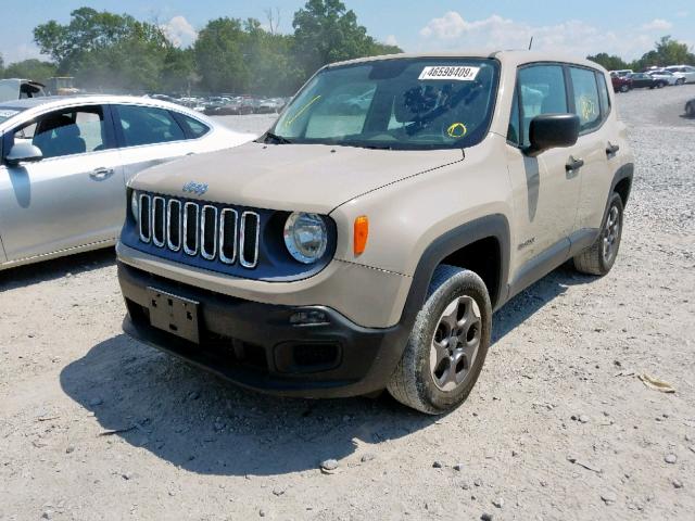 ZACCJBAT9FPB30988 - 2015 JEEP RENEGADE S 棕色 照片 2