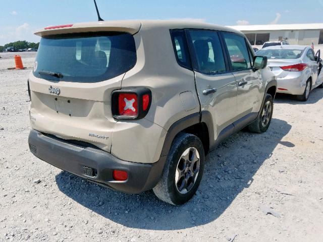 ZACCJBAT9FPB30988 - 2015 JEEP RENEGADE S 棕色 照片 4