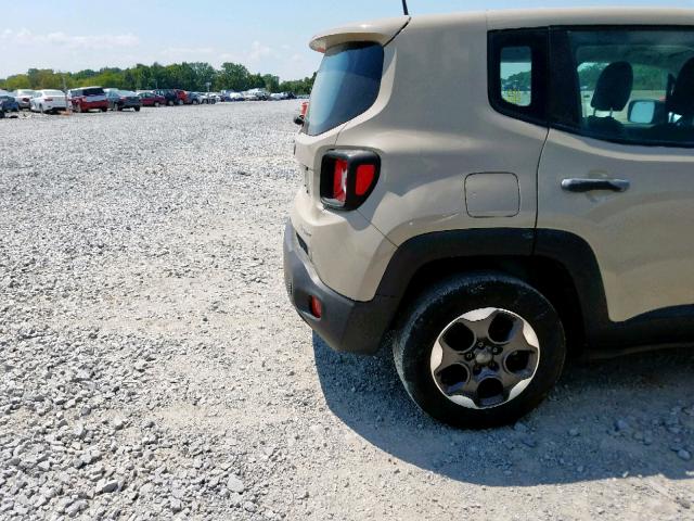 ZACCJBAT9FPB30988 - 2015 JEEP RENEGADE S 棕色 照片 9