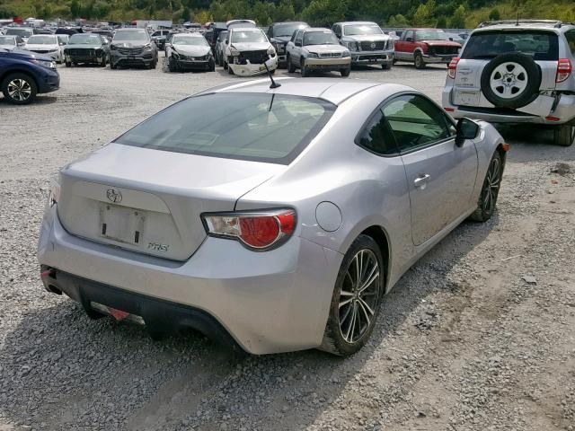 JF1ZNAA13D1712031 - 2013 TOYOTA SCION FR-S SILVER photo 4