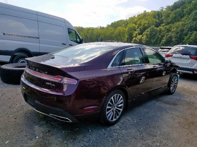 3LN6L5D90HR662501 - 2017 LINCOLN MKZ SELECT RED photo 4