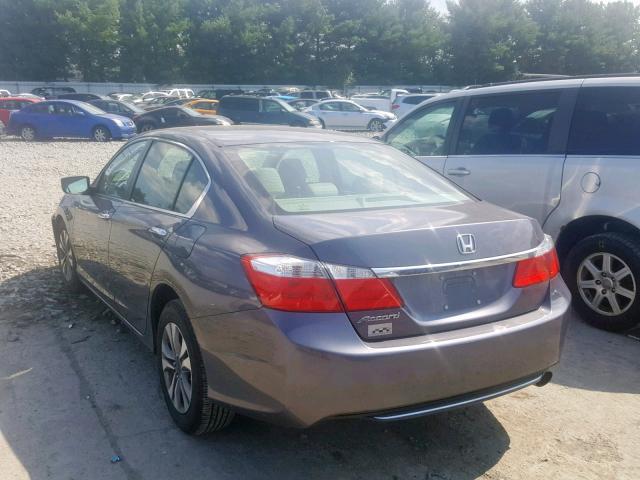 1HGCR2F37EA305014 - 2014 HONDA ACCORD LX GRAY photo 3