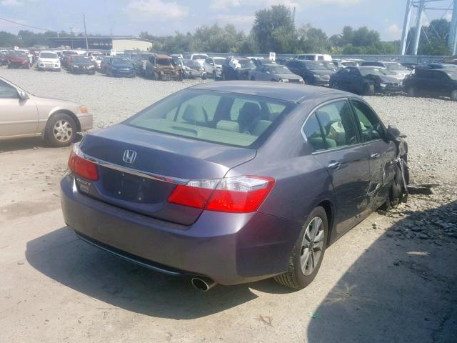 1HGCR2F37EA305014 - 2014 HONDA ACCORD LX GRAY photo 4