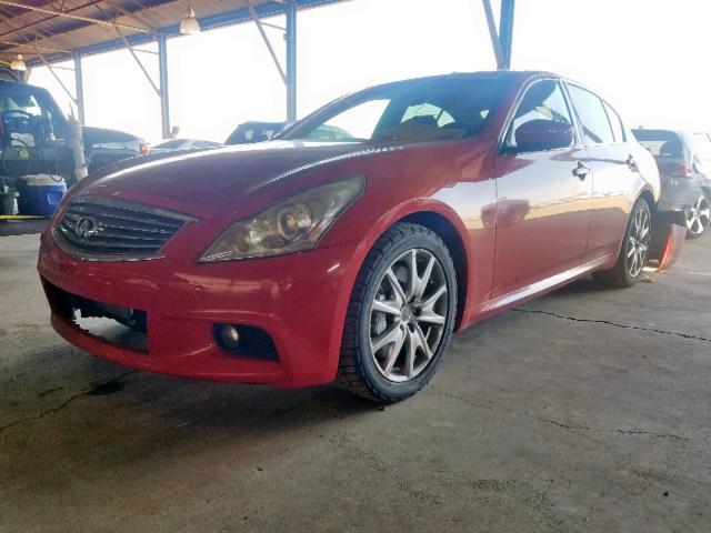 JN1CV6AP0AM406256 - 2010 INFINITI G37 BASE RED photo 2