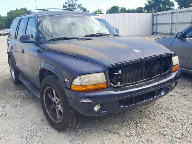 1B4HR28N01F581158 - 2001 DODGE DURANGO BLUE photo 1