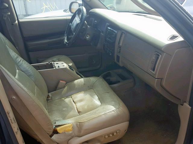 1B4HR28N01F581158 - 2001 DODGE DURANGO BLUE photo 5