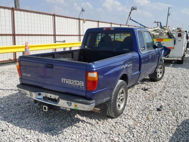 4F4YR16U91TM01837 - 2001 MAZDA B3000 CAB BLUE photo 4